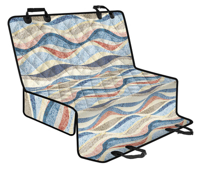 Abstract Waves Car Back Seat Pet Cover