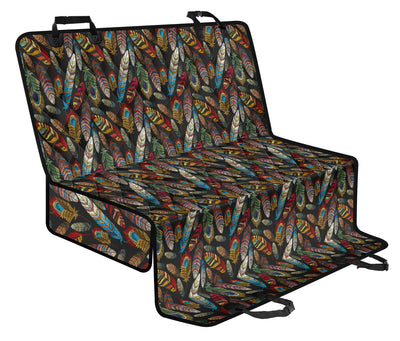 Colorful Feathers Car Back Seat Pet Cover