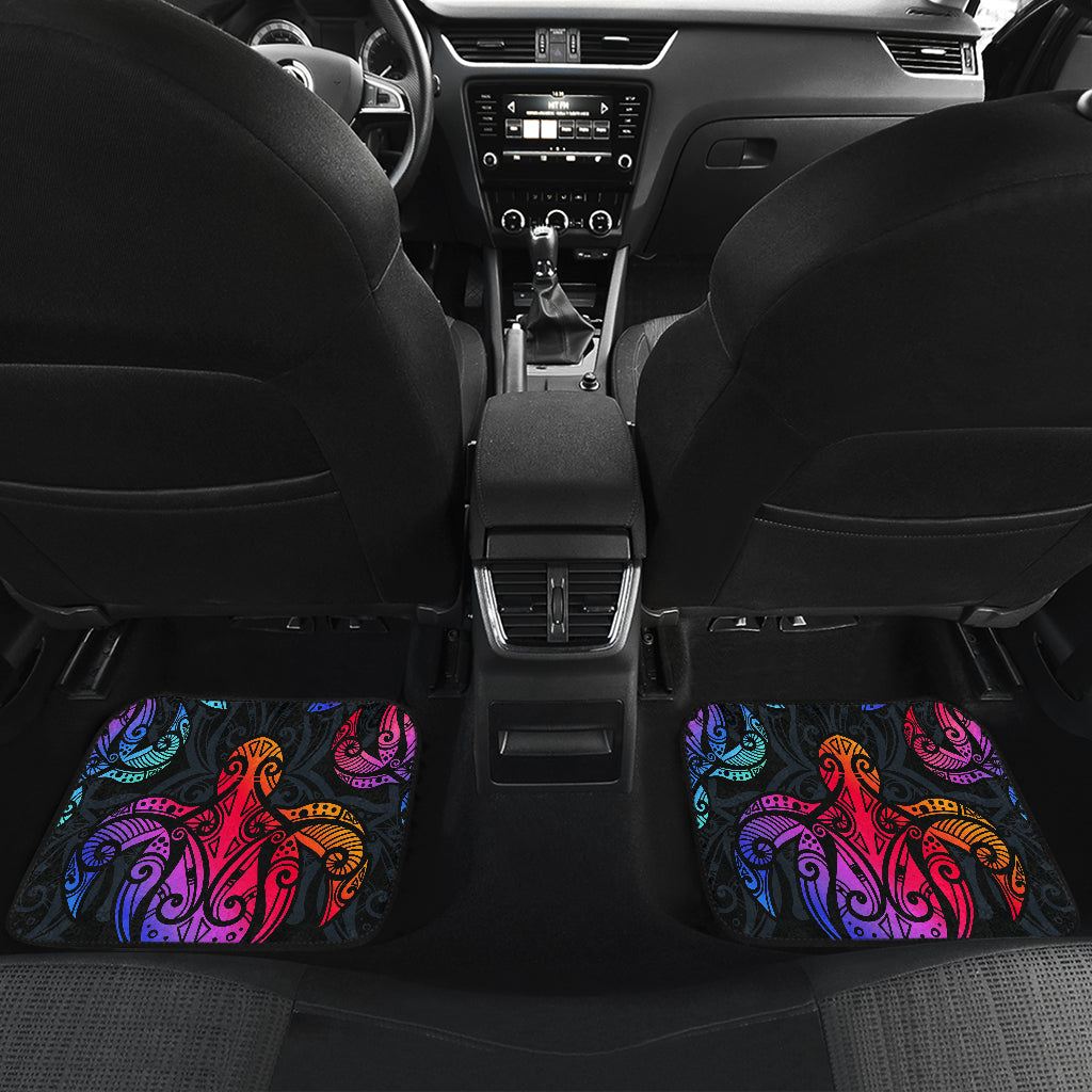 Colorful Tribal Maori Turtle Car Floor Mats
