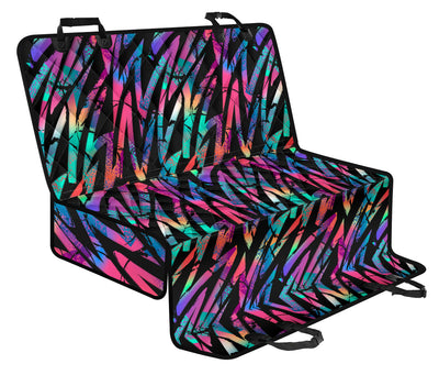 Colorful Abstract Zig Zag Car Back Seat Pet Cover