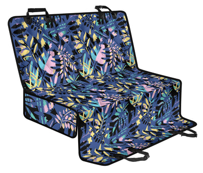 Blue Yellow Leaves Car Back Seat Pet Cover