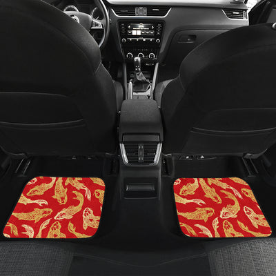 Red Oriental Fish Car Floor Mats