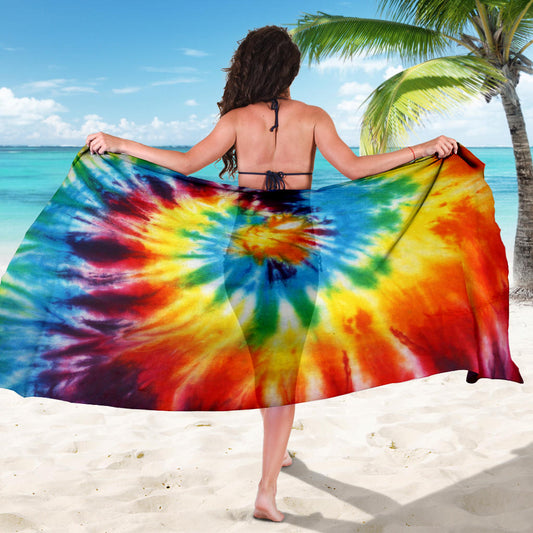 Colorful Tie Dye Abstract Art Sarong