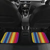 Rainbow Stripes Knit Print Car Floor Mats