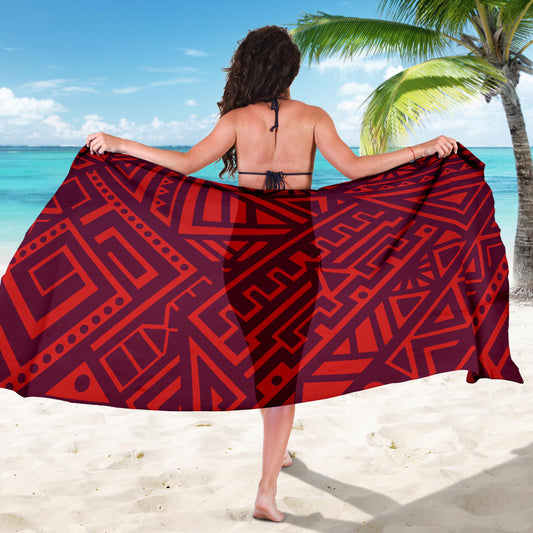 Red Tribal Polynesian Sarong