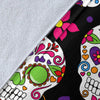 Colorful Sugar Skulls Blanket