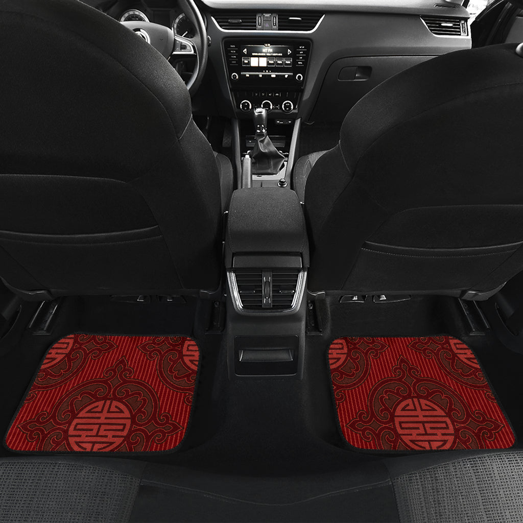 Red Oriental Car Floor Mats