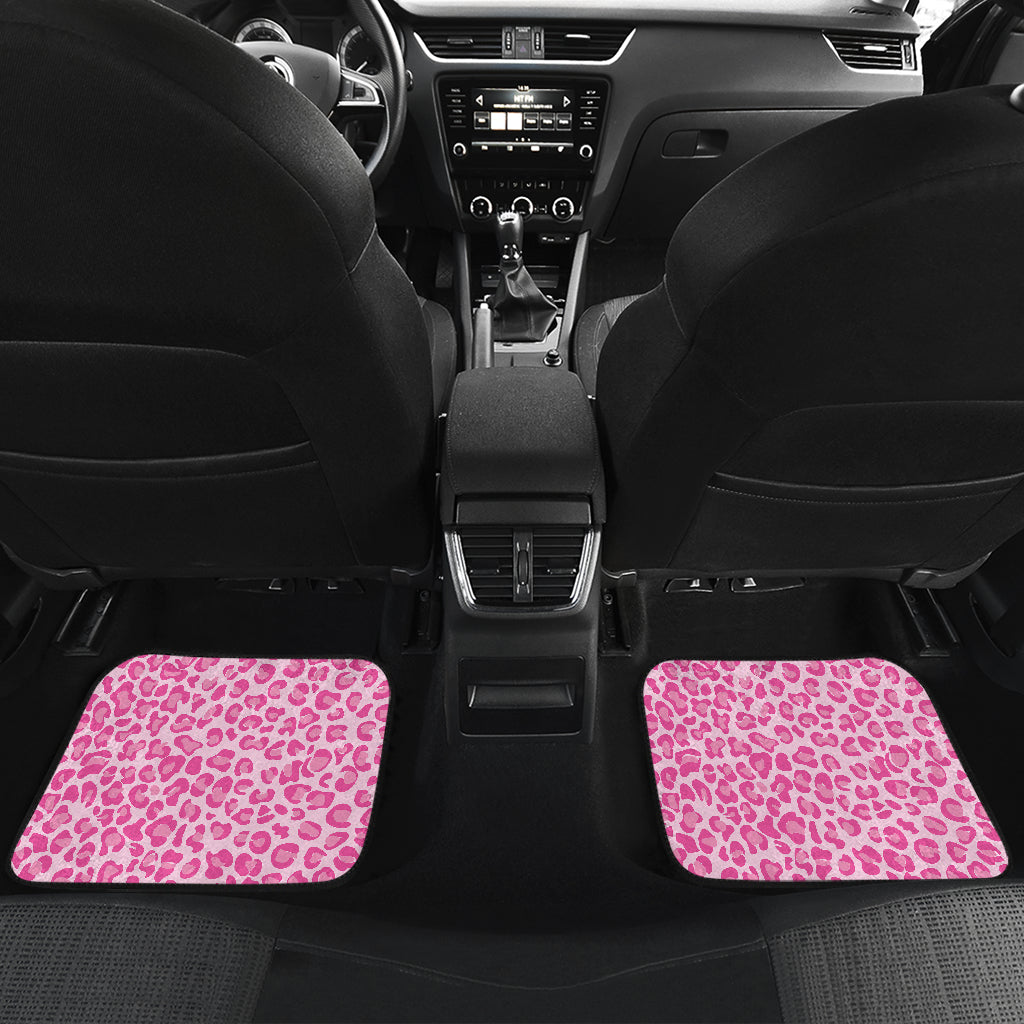 Pink Leopard Print Car Floor Mats