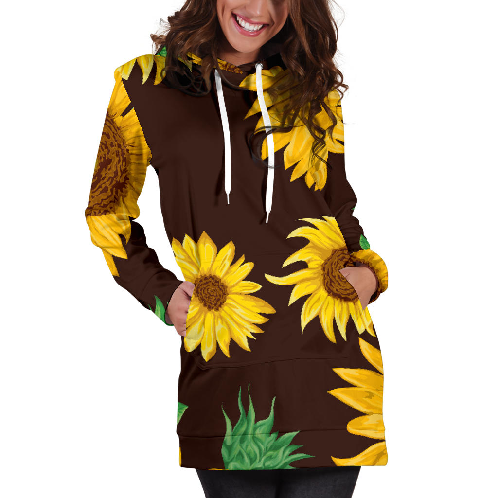 Sunflowers Womens Hoodie Dress