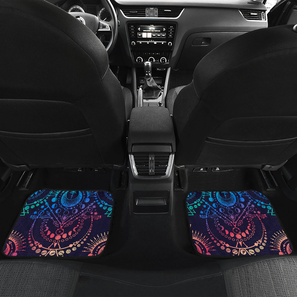 Colorful Spiritual Symbols Car Floor Mats