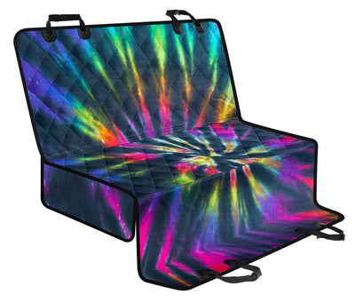 Colorful Neon Tie Dye Car Back Seat Pet Cover