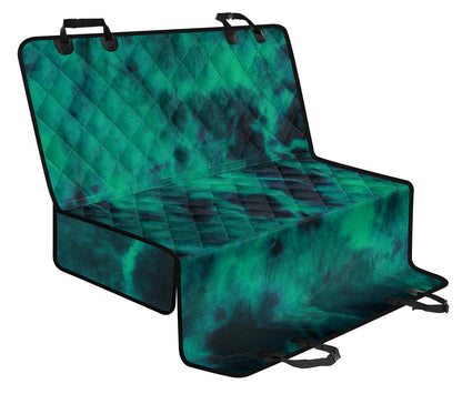 Green Tie Dye Print Grunge Car Back Seat Pet Cover