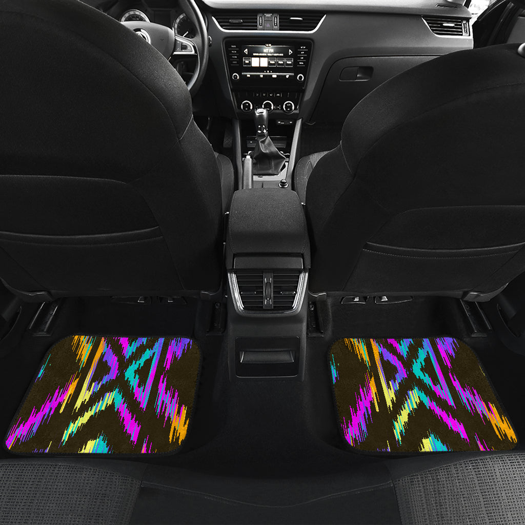 Neon Tribal Pattern Car Floor Mats
