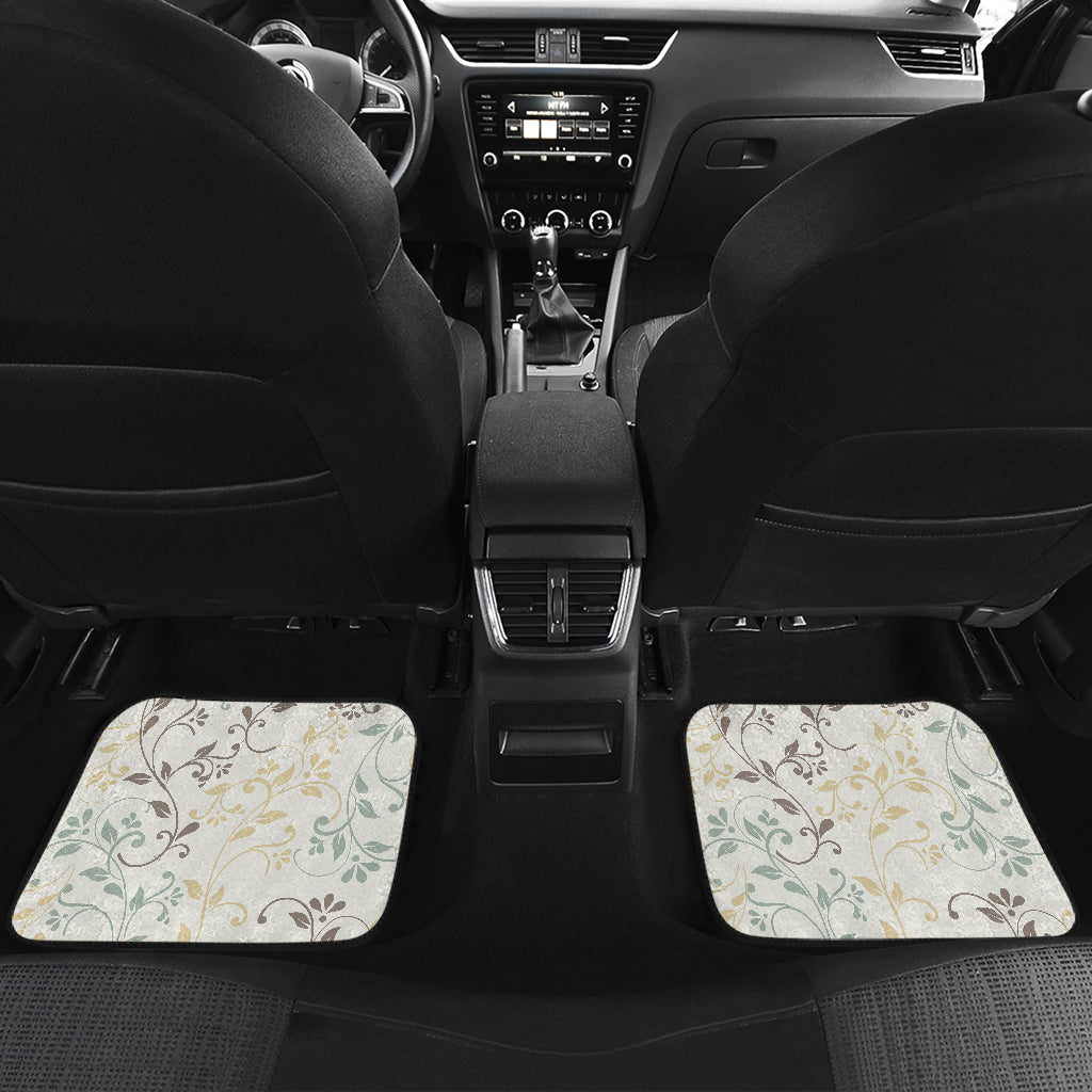 Elegant Floral Car Floor Mats
