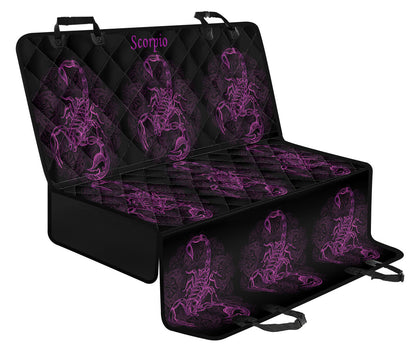 Purple Scorpio Car Backseat Pet Cover