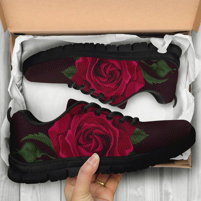 Red Rose Black Sneakers