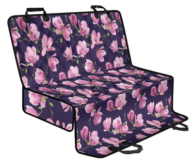 Purple Pink Flowers Car Back Seat Pet Cover