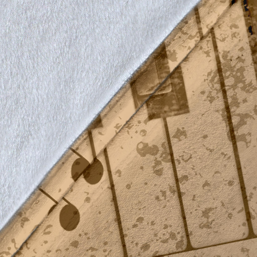 Vintage Piano Music Notes Blanket