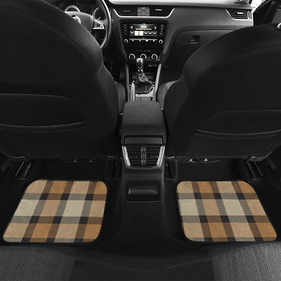 Brown Plaid Car Floor Mats