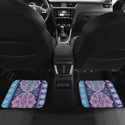 Blue Purple Persian Print Car Floor Mats