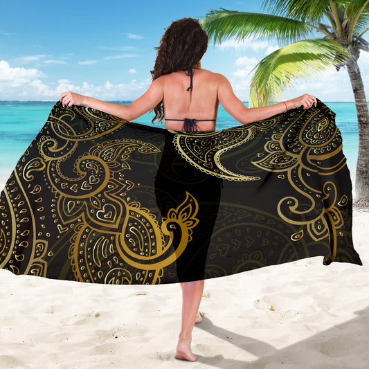 Rusty Gold Brown Decor Sarong