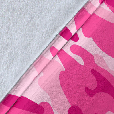 Pink Camouflage Blanket