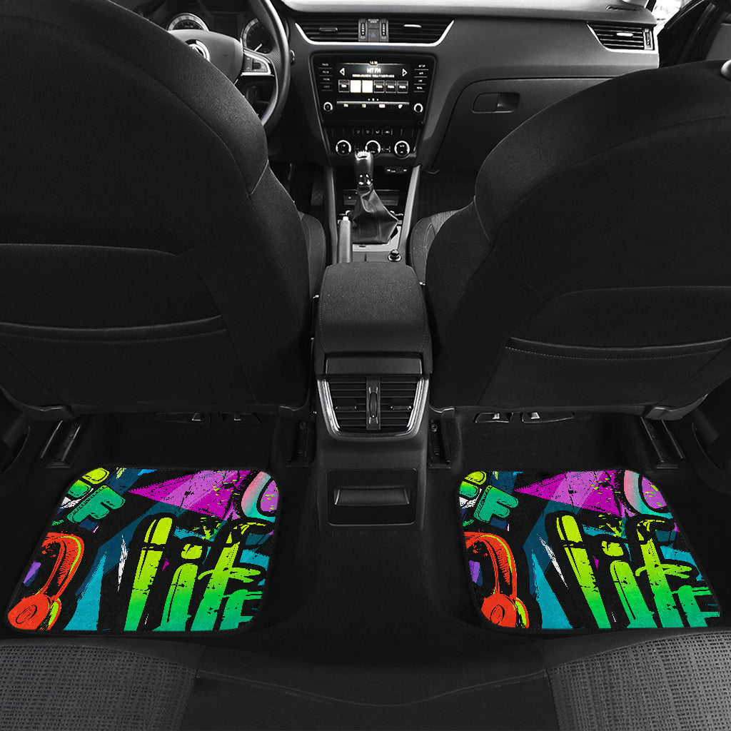 Colorful Graffiti Mural Car Floor Mats