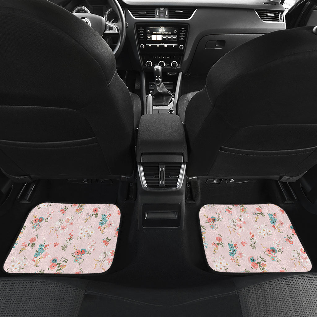Pink Floral Car Floor Mats