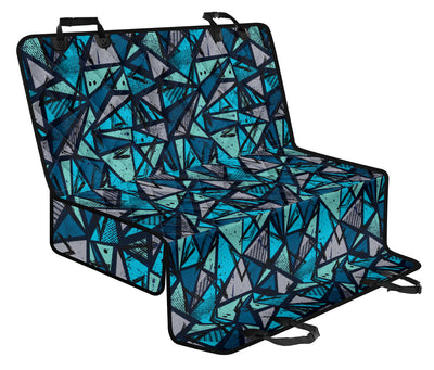 Blue Abstract Car Back Seat Pet Cover