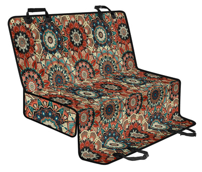 Brown Mandalas Car Back Seat Pet Cover