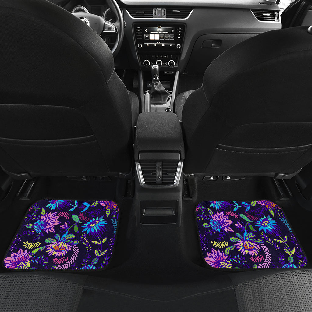 Purple Flowers Car Floor Mats