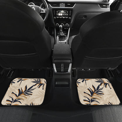 Beige Leaves 2 Car Floor Mats
