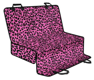 Pink Leopard Print Car Back Seat Pet Cover