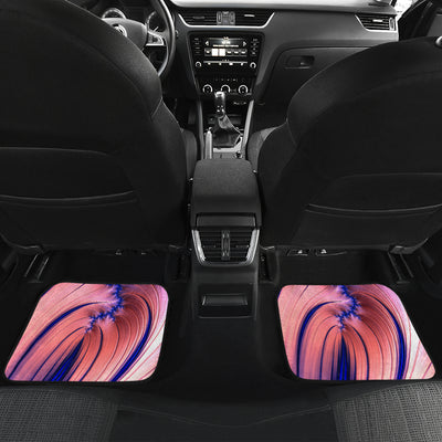 Blue Peach Abstract Car Floor Mats