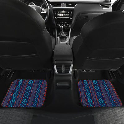 Blue Ethnic Stripes Car Floor Mats