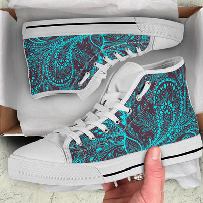 Teal Decor High Top Shoes - Black