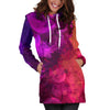 Red & Purple Smoke Womens Hoodie Dress