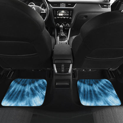 Blue Tie Dye Print Car Floor Mats
