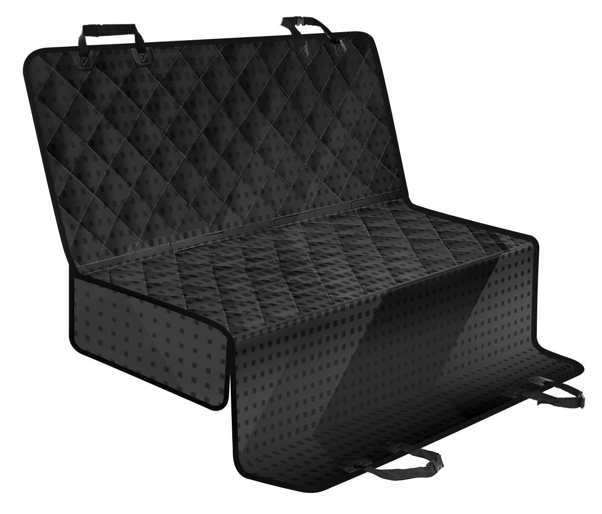Dark Grey Diagonal Abstract Car Pet Backseat Cover