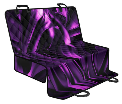 Purple & Black Abstract Swirls Car Back Seat pet Cover