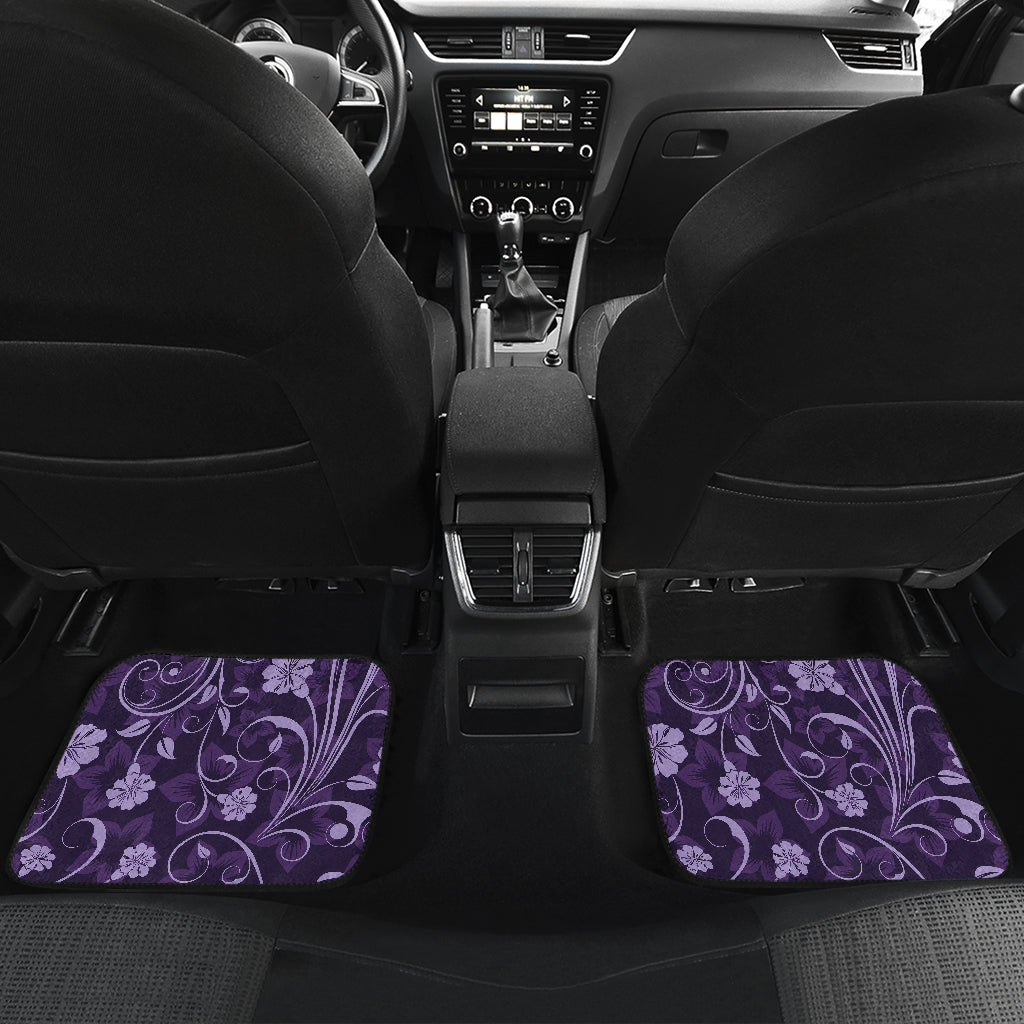 Purple Floral Car Floor Mats
