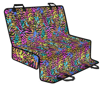 Colorful Abstract Animal Print Car Back Seat Pet Cover