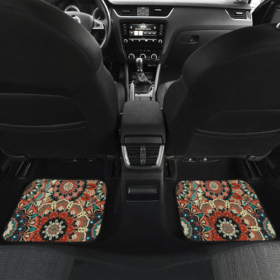 Brown Mandalas Car Floor Mats