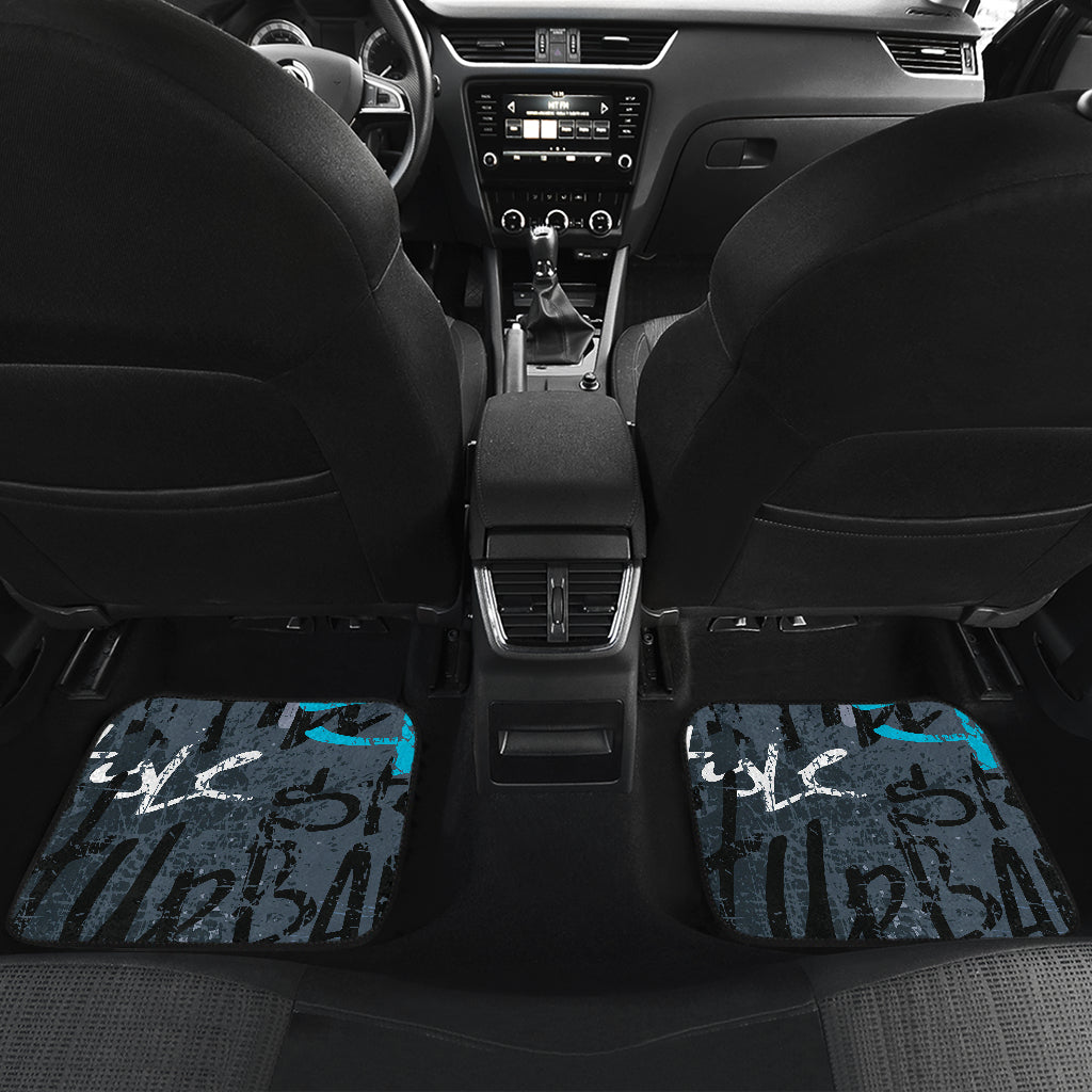 Blue Graffiti Car Floor Mats