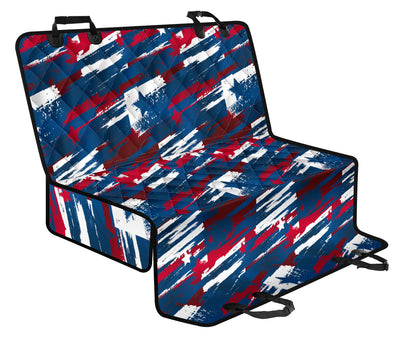 Abstract Red White & Blue Car Back Seat Pet Cover