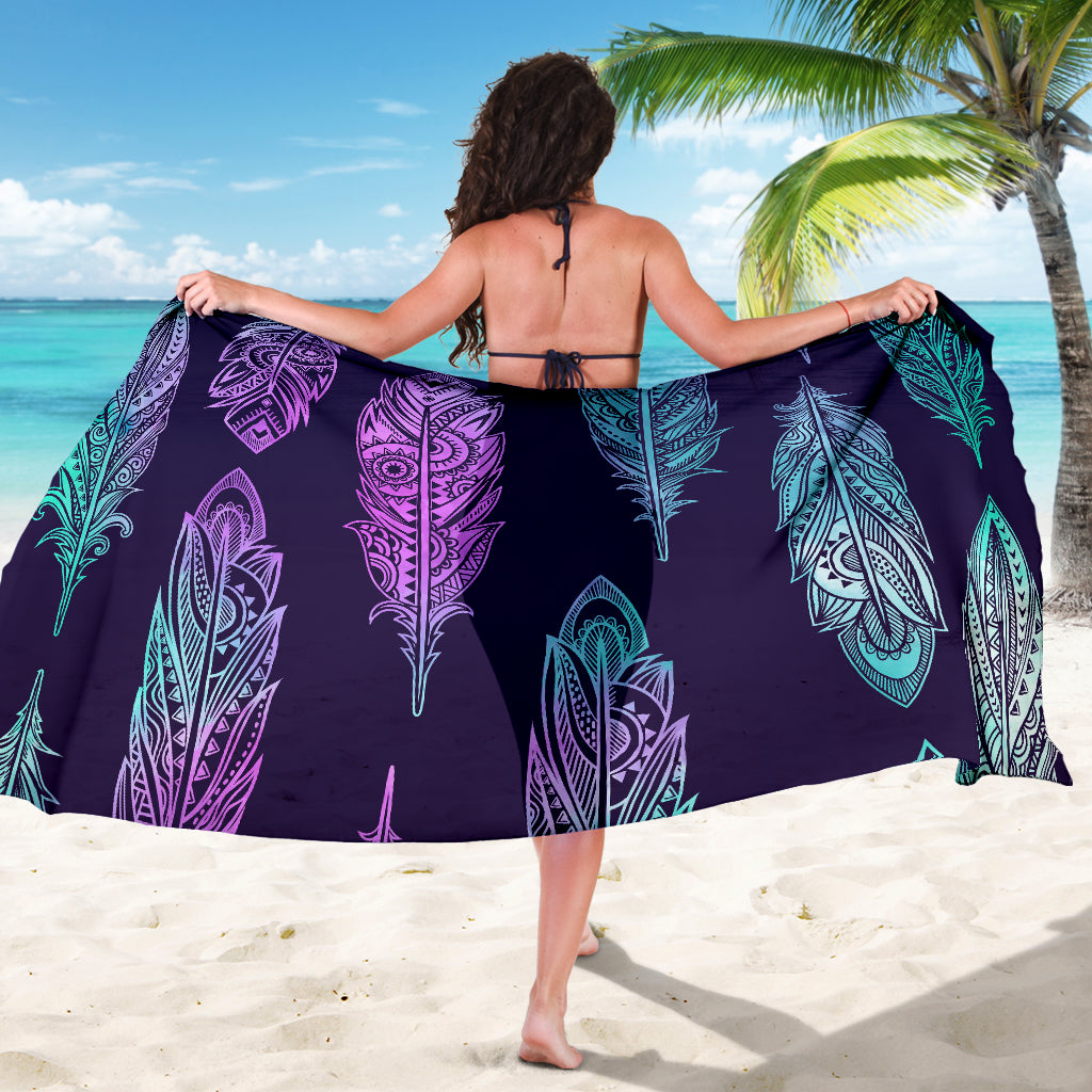 Neon Pink Feathers Sarong