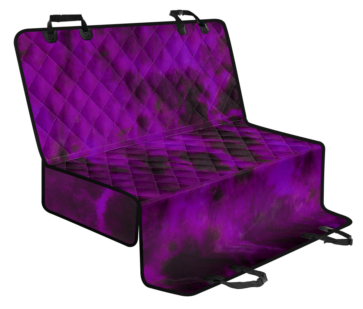 Purple Tie Dye Print Grunge Car Back Seat Pet Cover