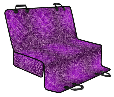 Purple Elegant Decor Car Back Seat Pet Cover