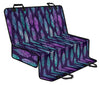 Neon Feathers Car Backseat Pet Cover
