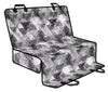 Grey Abstract Triangles Car Back Seat Pet Cover